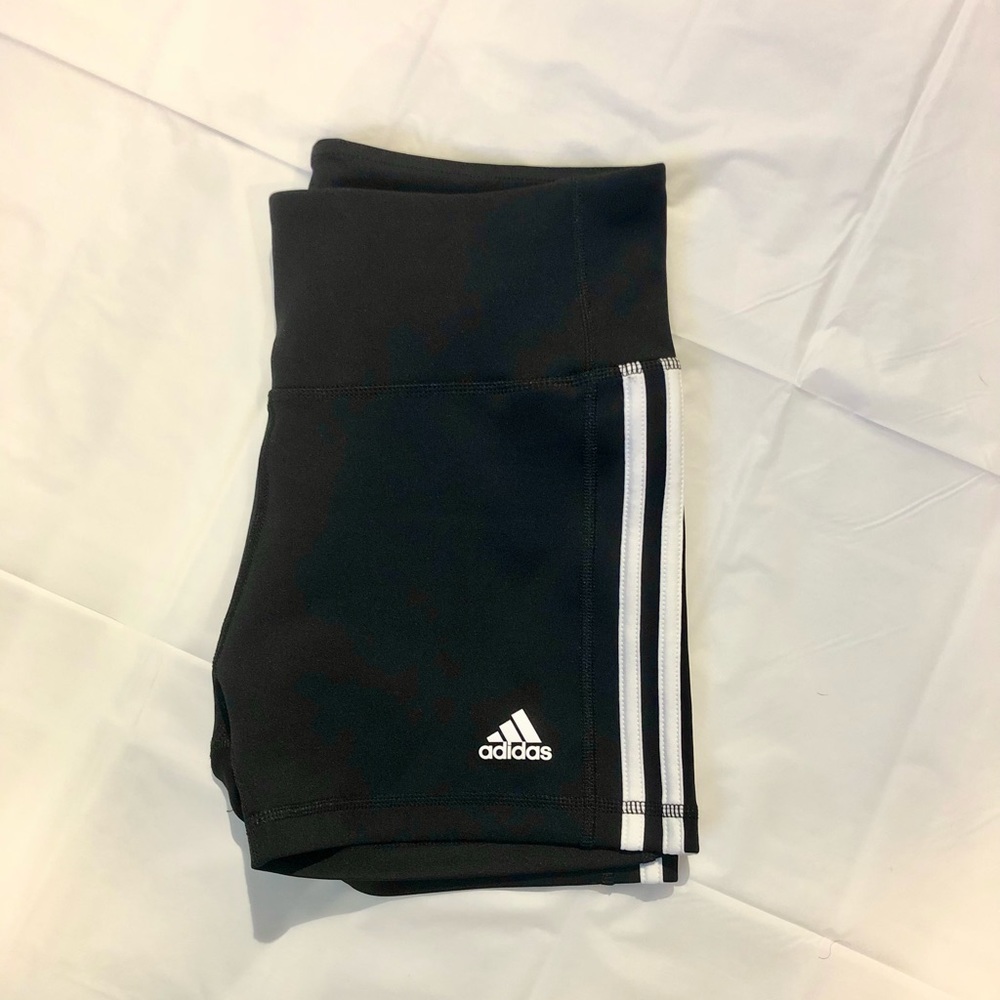 Adidas Women's Stripe Biker Shorts Medium
